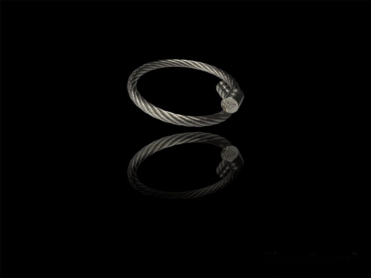 Set de pendiente de compas con pulsera de diseño girante (plateado)