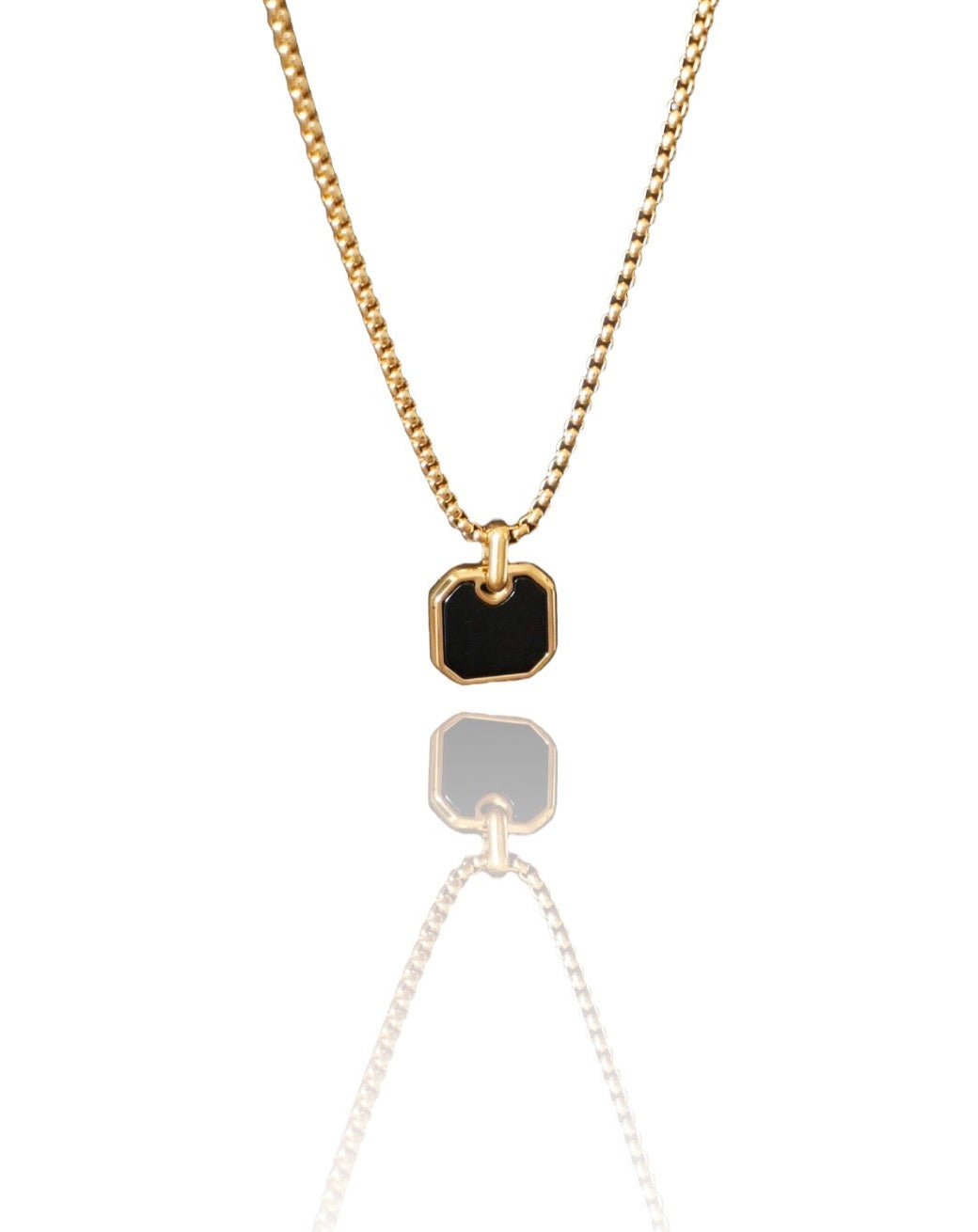 Pendiente chico Black Onix (Dorado)