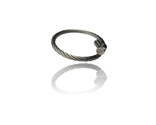 Pulsera diseño girante (plateada)