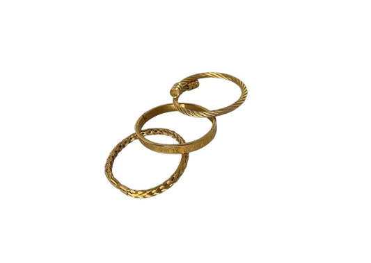 Set de pulseras Romana, Infinita y Girante (dorada)