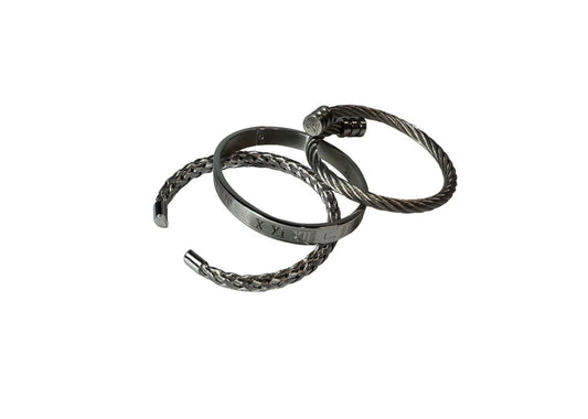 Set de pulseras Romana, Infinita y Girante (plateado)